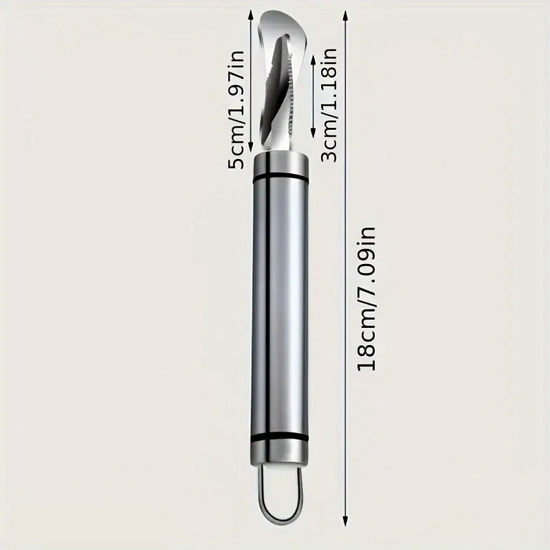 Stainless Steel Citrus & Orange Peeler with Handle - Kitchen Fruit Peeling Tool
