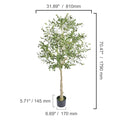 SucceBuy Artificial Olive Tree | 4ft / 5ft / 6ft | Lifelike Faux Plant for Home & Office