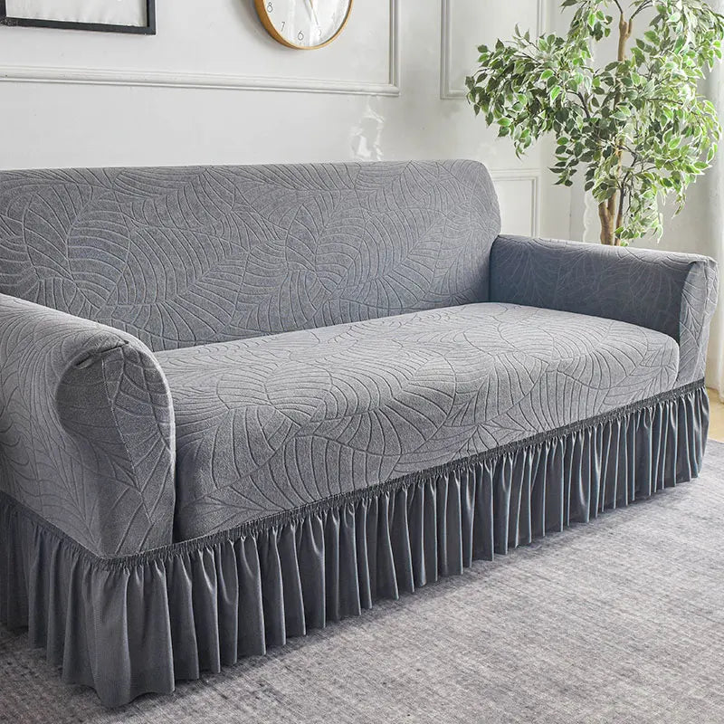 Waterproof Jacquard Stretch Sofa Cover — Anti-Slip, Machine Washable, 1-4 Seater Sizes