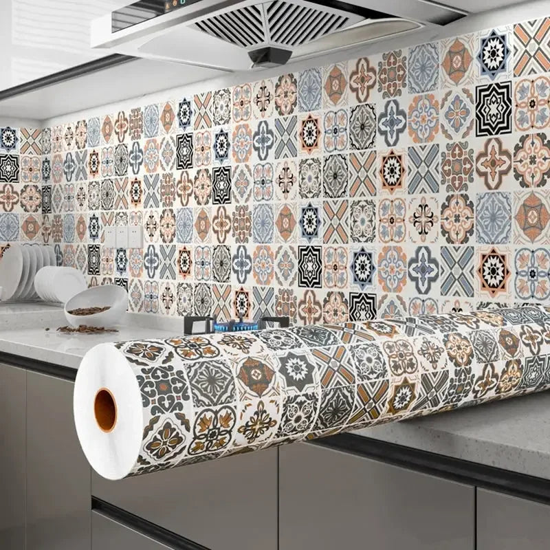 Marble Peel & Stick Wallpaper - Waterproof Oil-Proof Self-Adhesive PVC Film for Kitchen, Countertops & Cabinets