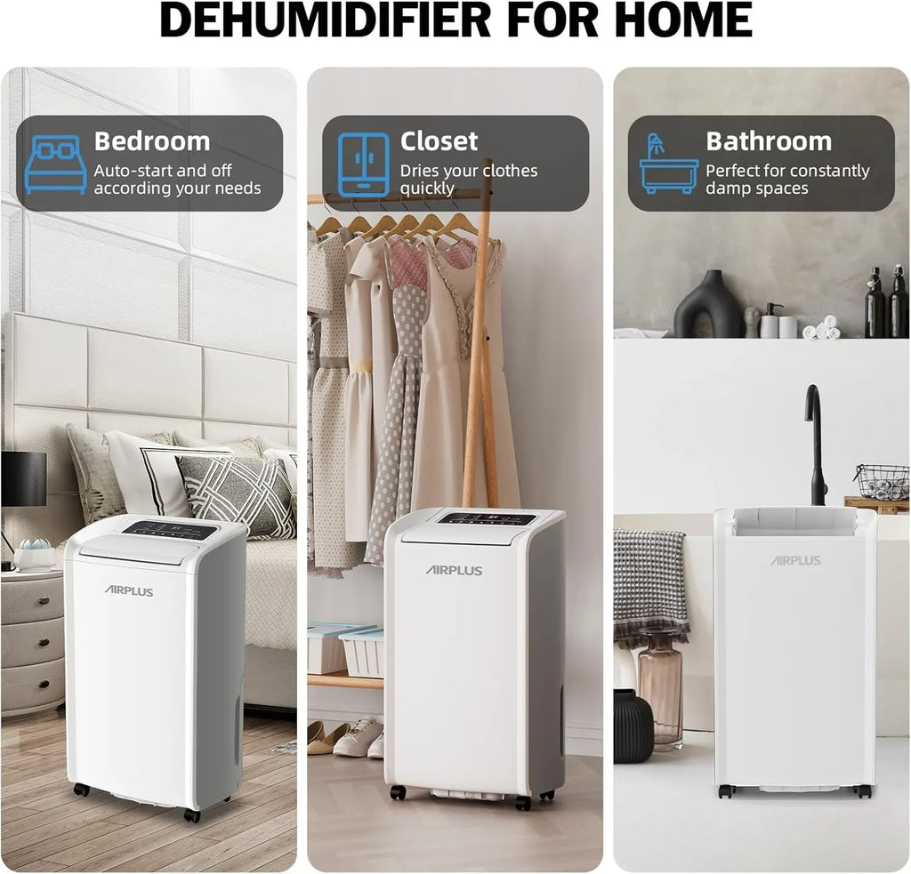 AIRPLUS 70 Pint Dehumidifier for Home Basements Large Room