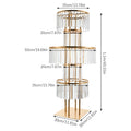 1/2Pcs 5-Tier Gold Acrylic Wedding Flower Stand 110cm Crystal Style Floor Standing Centerpiece for Wedding Party Event Decorate