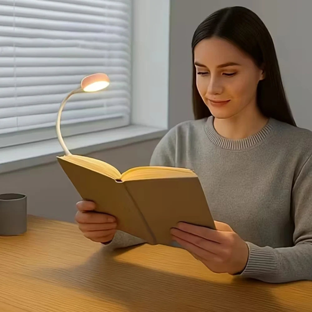 LED Clip-On Book Light | Portable Battery-Powered Reading Lamp with 3 Colour Modes & Stepless Dimming