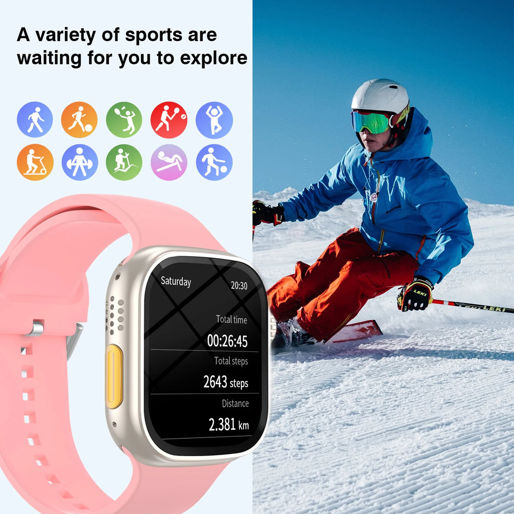 Smart Watch 2.01" — Bluetooth Calling, Fitness Tracking & Message Alerts