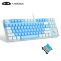 MageGee 75% Mechanical Gaming Keyboard, Blue Switch, LED Blue Backlit, 87 Keys Compact TKL Wired Keyboards for Windows Laptop PC