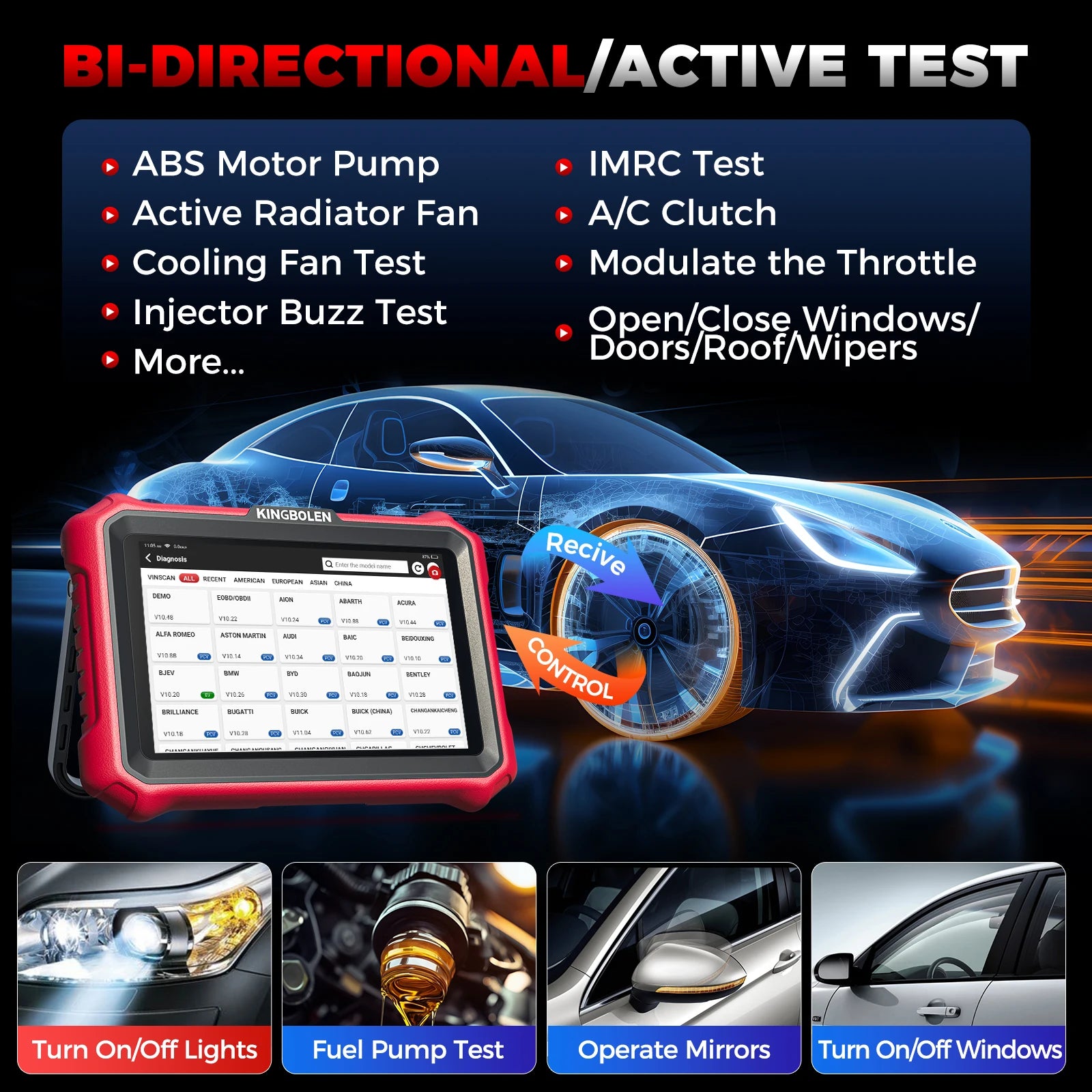 【Lifetime Free Update】Newest KINGBOLEN K8 PRO Advanced Car diagnostic Tools ECU Coding Bi-directional Test CAN FD DOIP 34 Reset