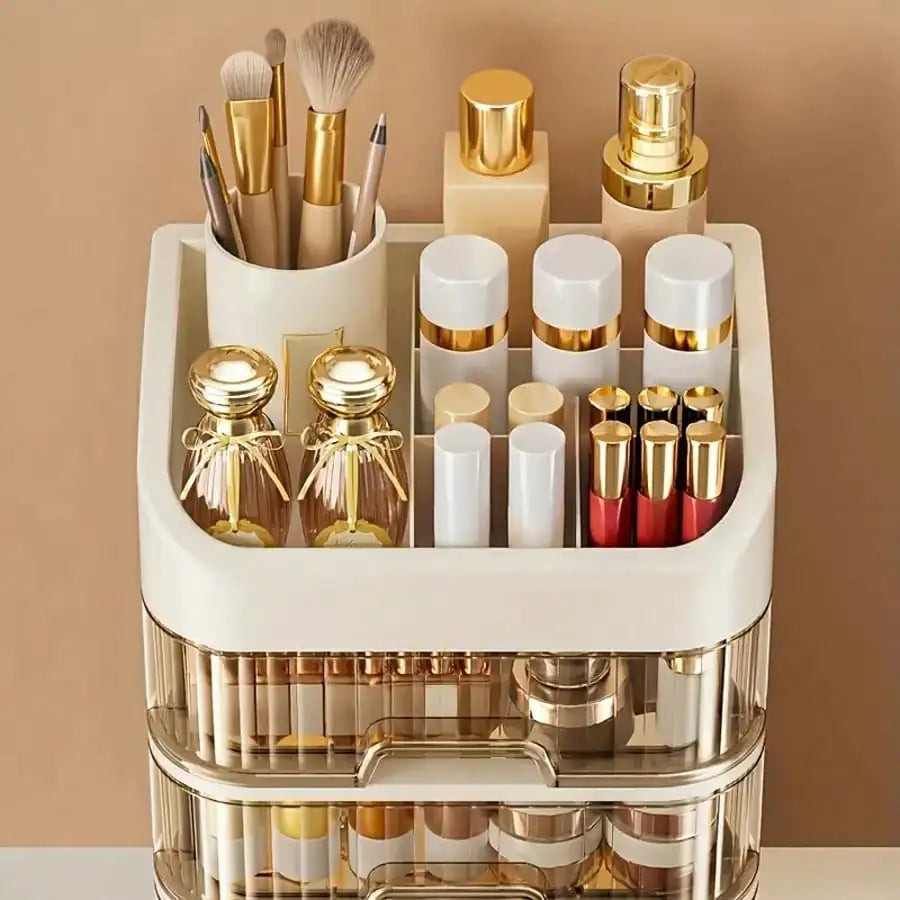 Multi-Layer Makeup Drawer Storage Cabinet | Vanity Organiser for Skincare, Cosmetics & Brushes