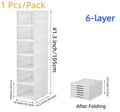 6-Layer Foldable Transparent Shoe Storage Box – Stackable, Dustproof & Ventilated Organiser