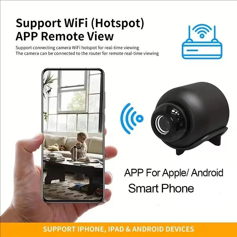 X5 Mini Security Camera – 1080P Full HD WiFi with Night Vision, Motion Detection & Audio Recording