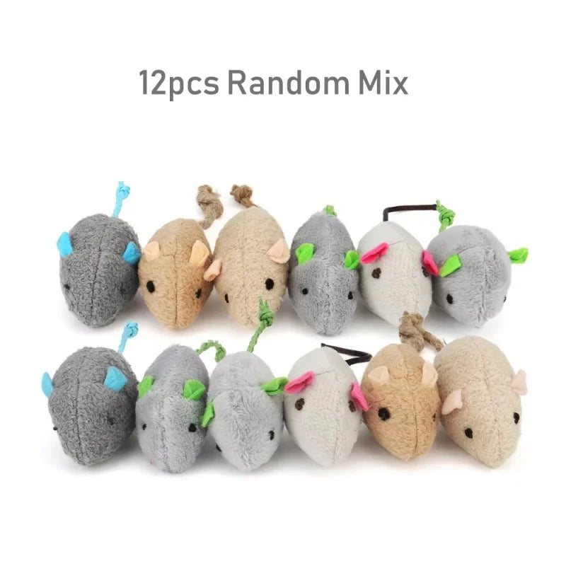 Hot  Interactive Plush Rat And Cat Toys With Durable Linen Perfect For Pet Safe For Indoor Play Pet toys