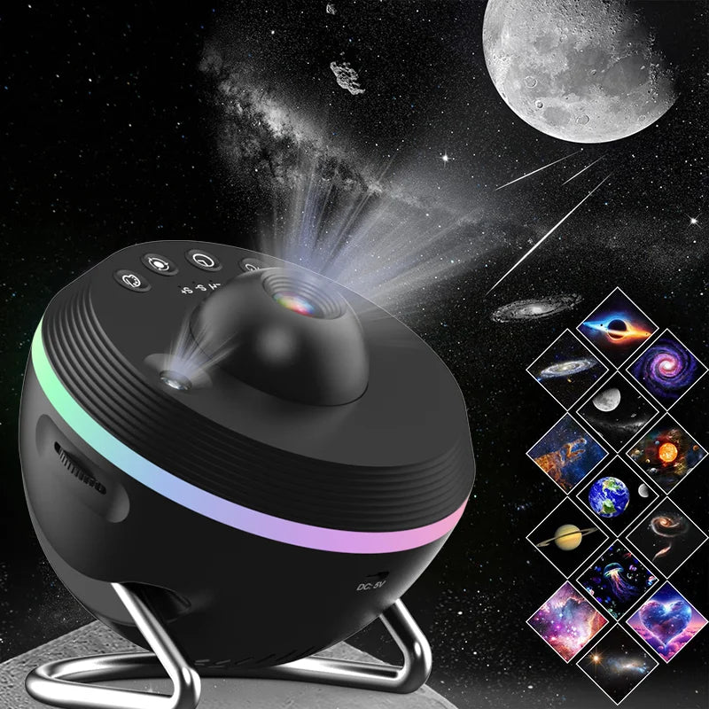 AUSYLE 13-in-1 Galaxy Projector Night Light | Meteor, Planetarium & Star Projector for Bedroom