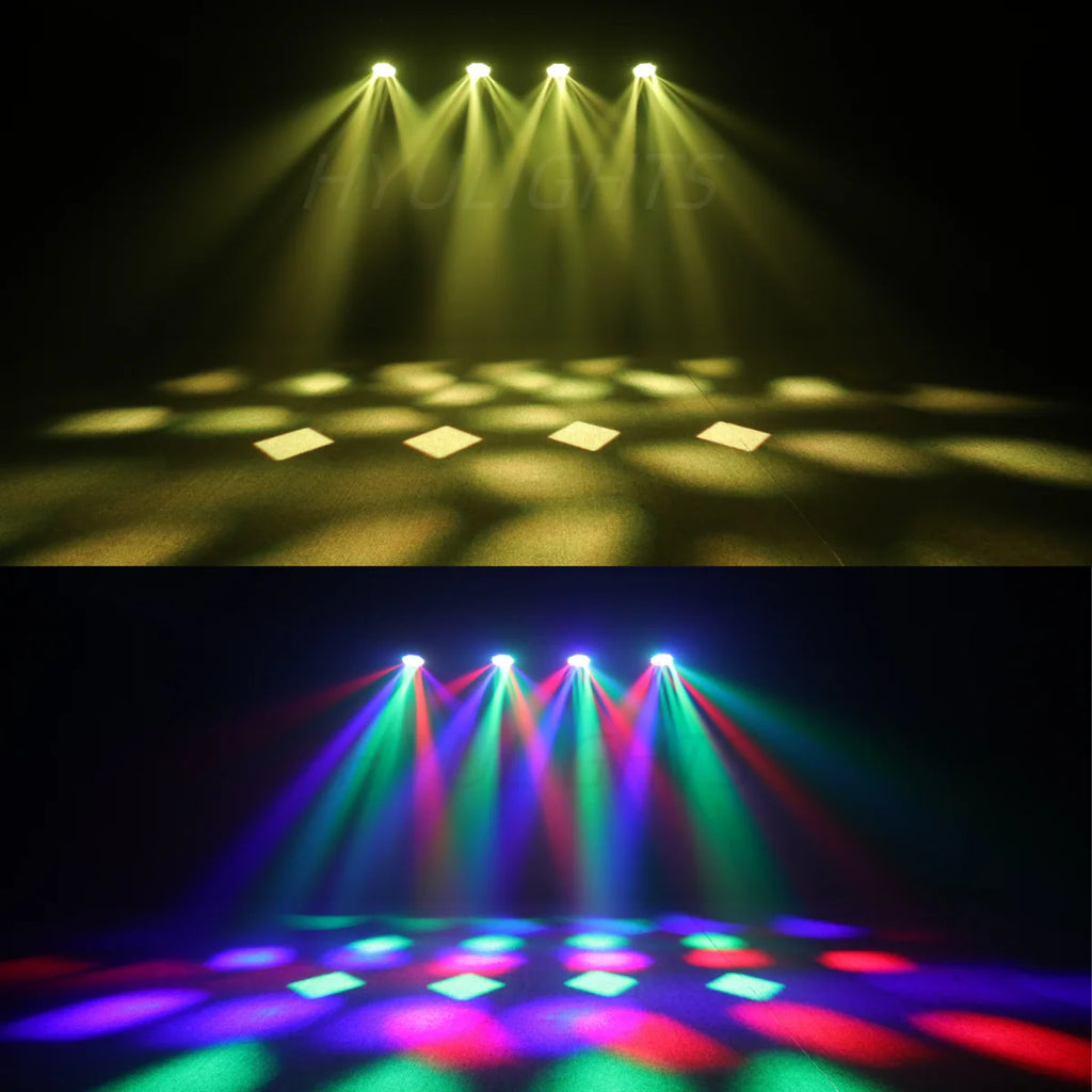 2PCS 7x40W Bee Eye Beam Wash Halo Effect Mini LED Moving Head RGBW 4in1DMX512 Control For DJ Disco Party Nightclub Wedding KTV