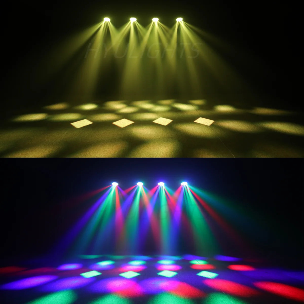 2PCS 7x40W Bee Eye Beam Wash Halo Effect Mini LED Moving Head RGBW 4in1DMX512 Control For DJ Disco Party Nightclub Wedding KTV