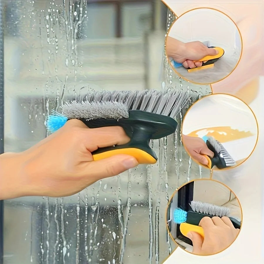 2-in-1 Handheld Cleaning Brush – Multi-Functional Crevice Cleaner for Windows, Kitchen Stoves, Doors, Laundry & Home Deep Cleaning