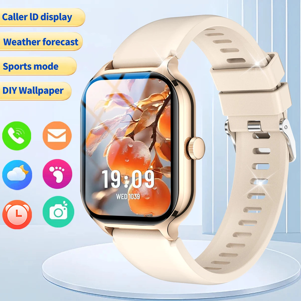 Smart Watch 2.01" Round — Wireless Calling, Multi-Sport & Sleep Tracking
