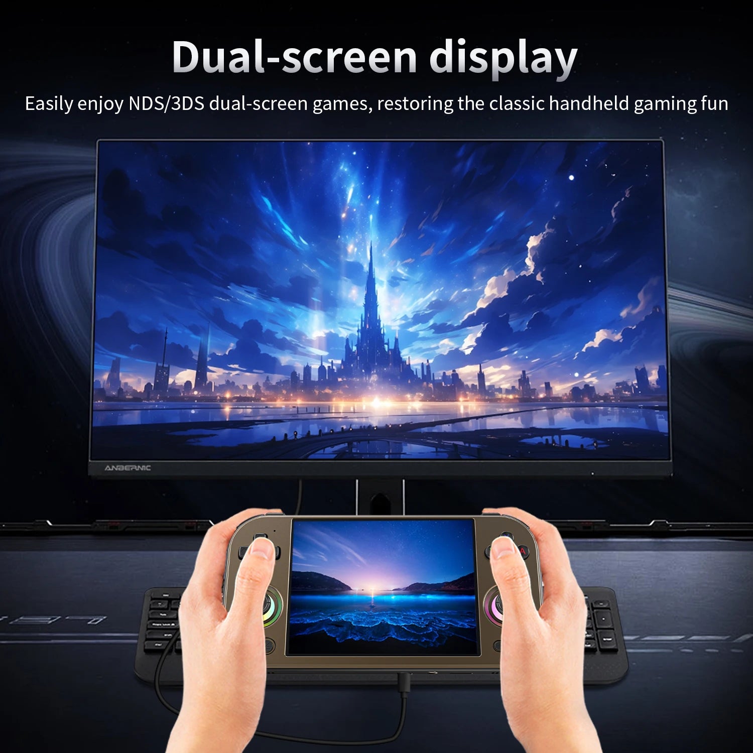 ANBERNIC RG 477M Retro Handheld Games Console 4.7" LTPS In-Cell Touch Screen Aluminum Alloy Android 5300mAh AI Assistant RG477M