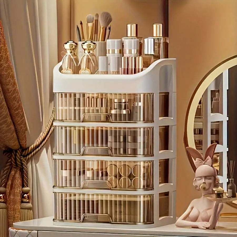 Multi-Layer Makeup Drawer Storage Cabinet | Vanity Organiser for Skincare, Cosmetics & Brushes