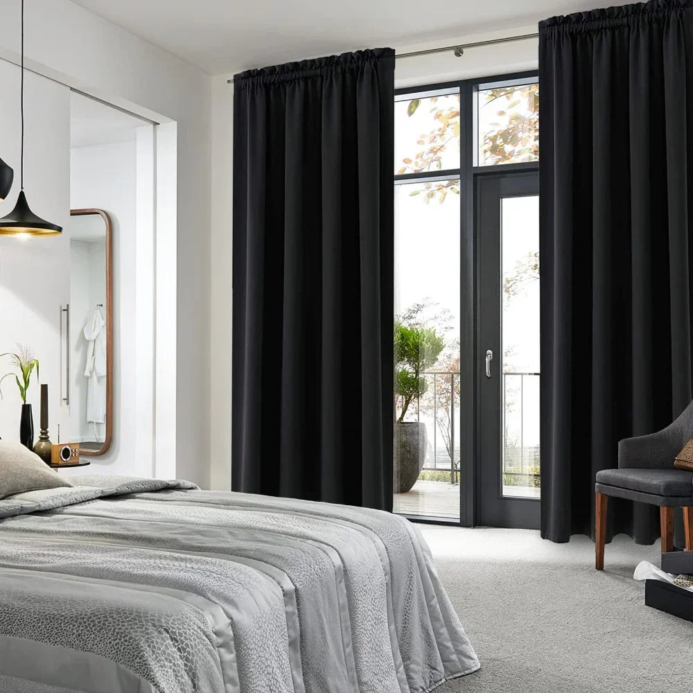 Blackout Curtain Panel — 90–99% Light Blocking, Thermal Insulated, Grommet Top, 100% Polyester