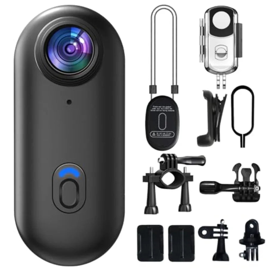 4K Mini Body Camera – Thumb-Sized Hands-Free Wearable POV Recorder with 64GB Storage for Work, Travel & Pet Walks