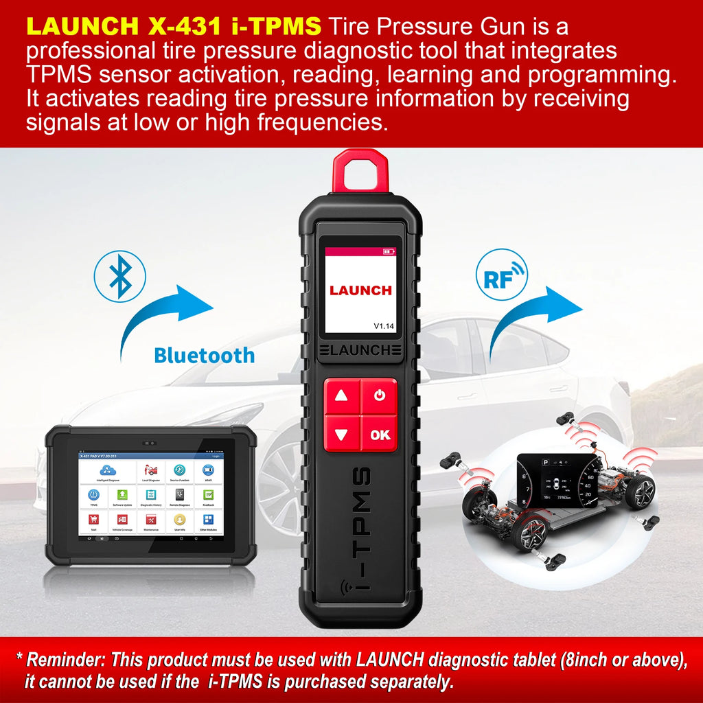 2026New LAUNCH X431 I-TPMS Car Tire Pressure Diagnostic Tool Activate/Programming/Relearn 315/433Mhz Sensor for X431 pk TSGUN