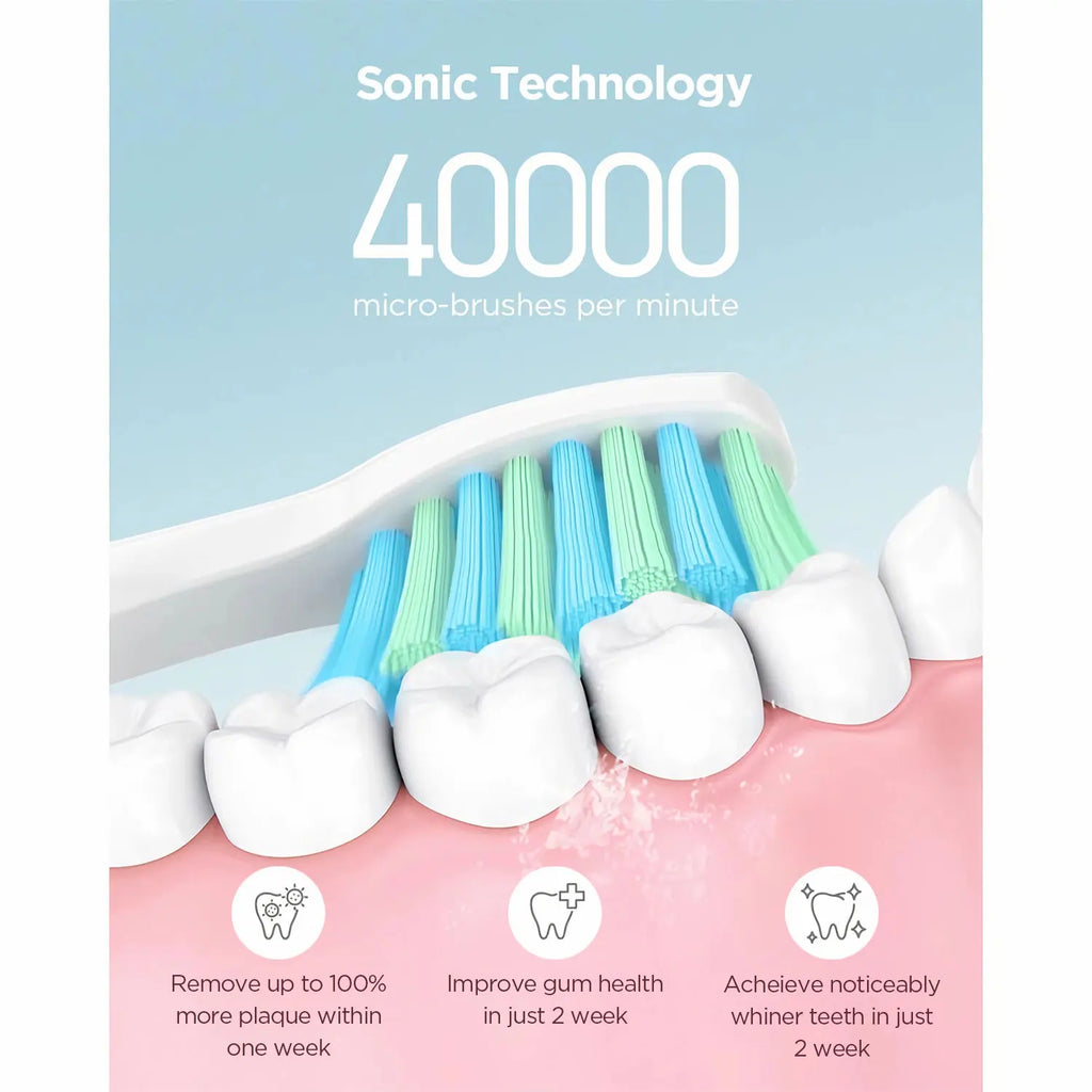 Fairywill Electric Sonic Toothbrush USB Charge FW-507 Rechargeable Waterproof Electronic Tooth Brushes Replacement Heads Adult