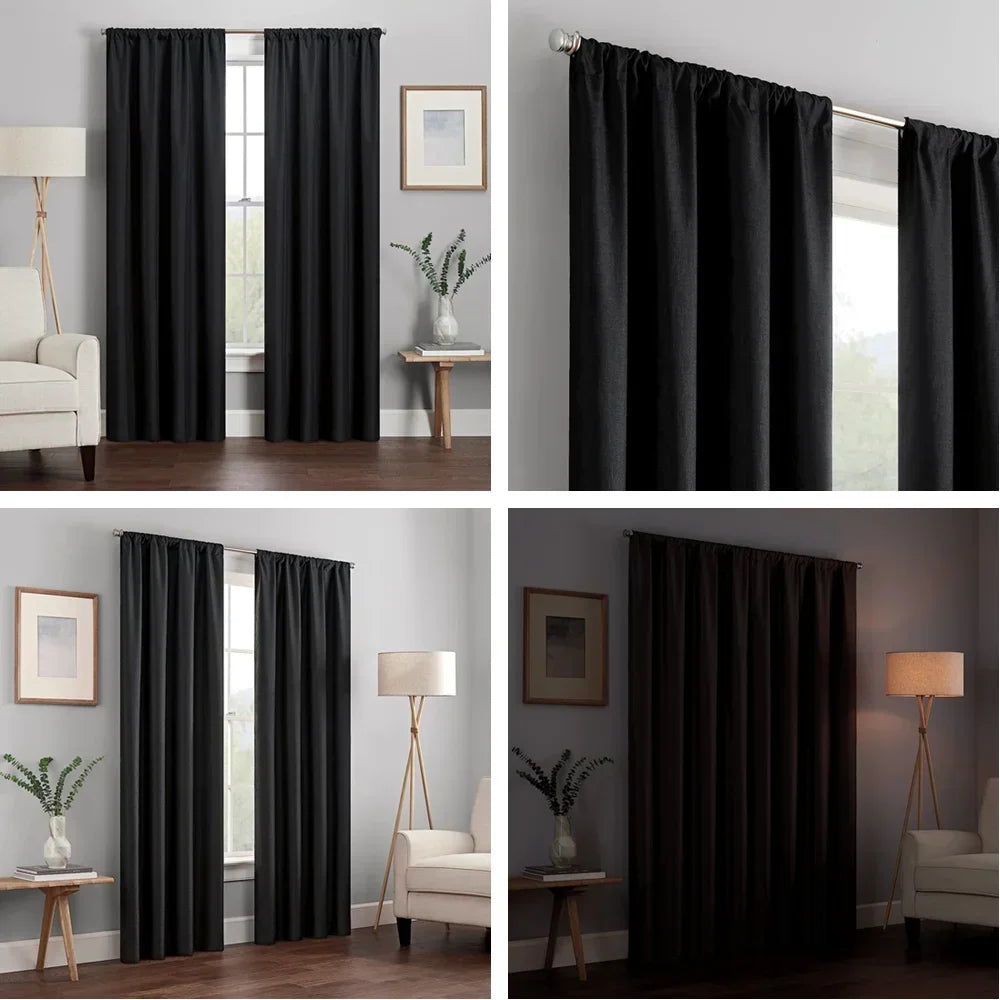Blackout Curtain Panel — 90–99% Light Blocking, Thermal Insulated, Grommet Top, 100% Polyester
