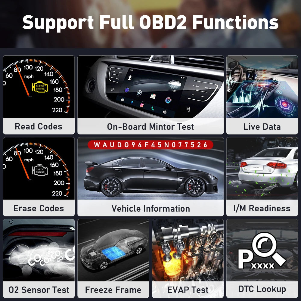 KINGBOLEN Ediag Plus Thinkdiag 2 OBD2 Scanner Support CAN FD 16 Reset Bidirectional Control ECU Coding OBD2 Diagnostic Scanner