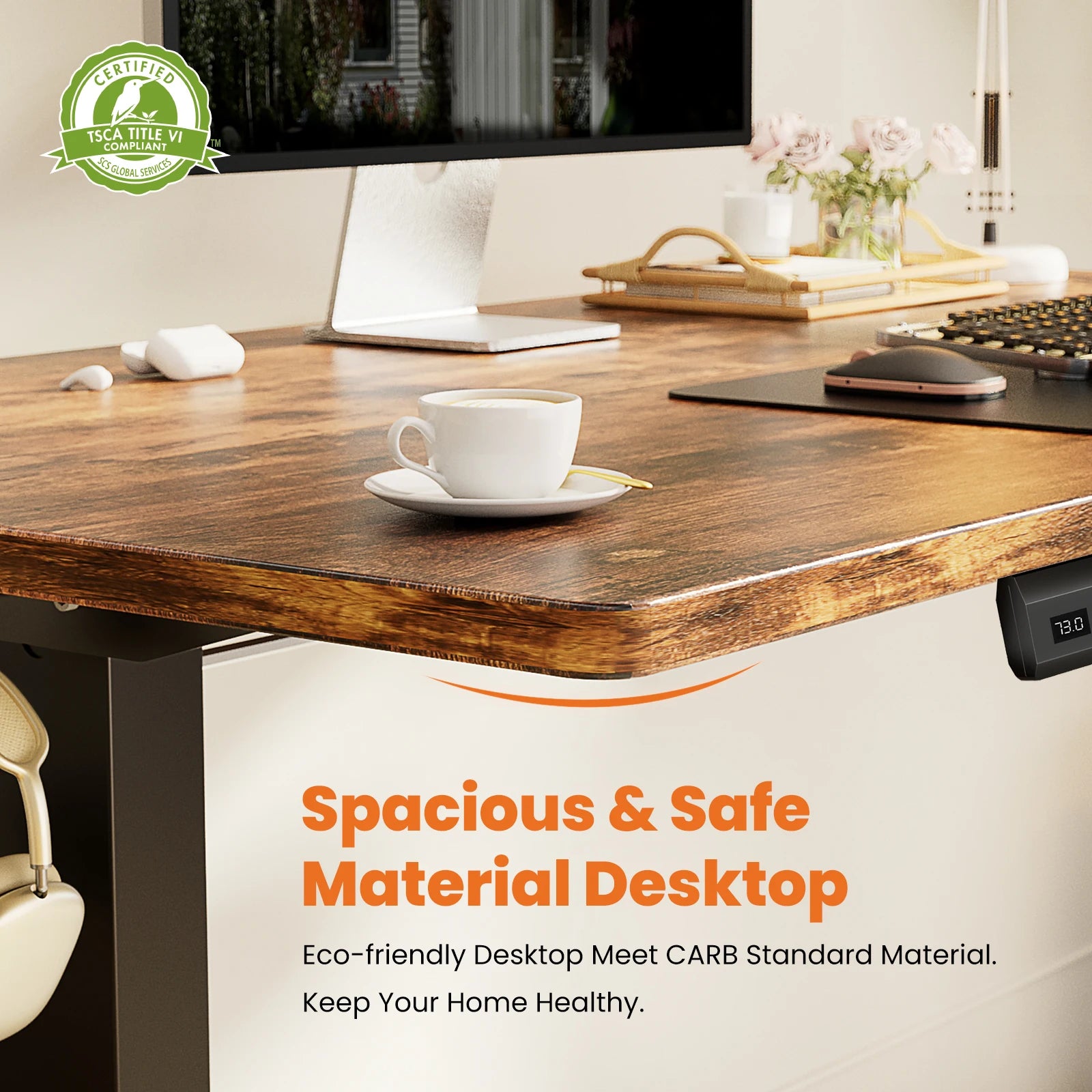 JHK Electric Standing Desk – Height Adjustable Sit-Stand Workstation with Memory Presets & Metal Frame