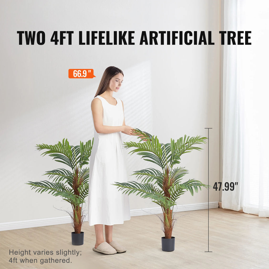 SucceBuy Artificial Palm Tree | 4ft / 5ft / 6ft | Lifelike Faux Plant for Home & Office