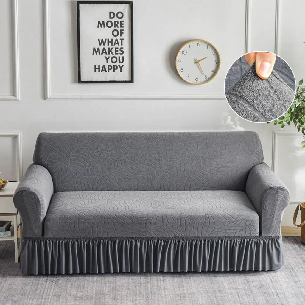 Waterproof Jacquard Stretch Sofa Cover — Anti-Slip, Machine Washable, 1-4 Seater Sizes