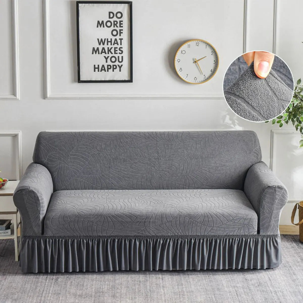 Waterproof Jacquard Stretch Sofa Cover — Anti-Slip, Machine Washable, 1-4 Seater Sizes