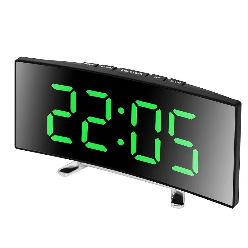 Digital Alarm Clock, Silent Design, Large LED Display Screen, Mirror Electronic Clock, Digital Alarm Clock, LED Mirror Clock