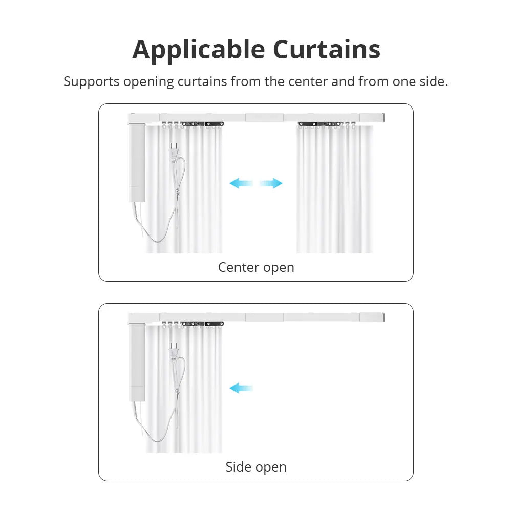 Zemismart Smart Electric Curtain Track — Matter over WiFi, Works with HomeKit, Alexa, Google Home & SmartThings