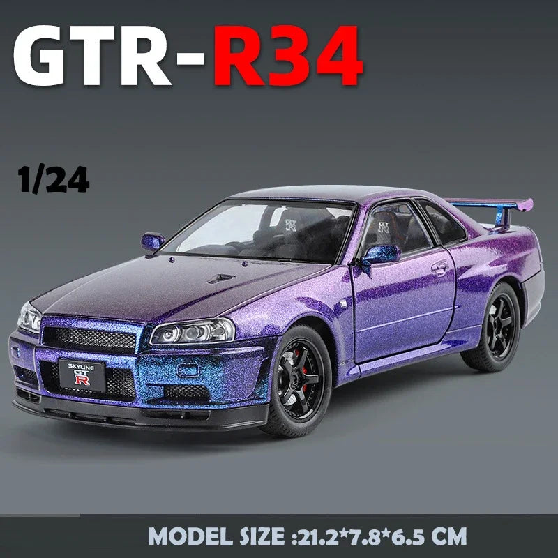 Nissan Skyline GT-R R34 1:24 Die-Cast Model Car