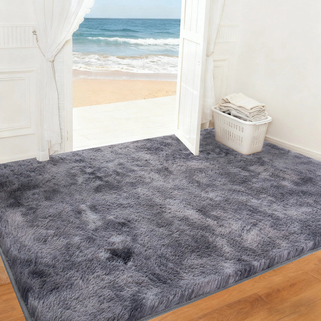 Ultra-Soft Puffy Rug - Anti-Slip Tufted Polyester Floor Mat for Bedroom, Living Room & Nursery