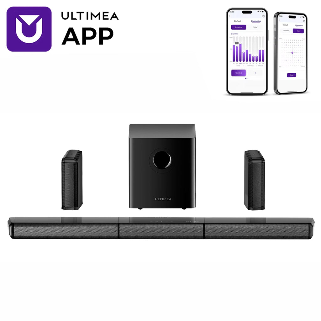 ULTIMEA 410W 7.1ch Soundbar with Wireless Subwoofer & 2 Surround Speakers, Surround Sound System Home Theater Bluetooth Speakers