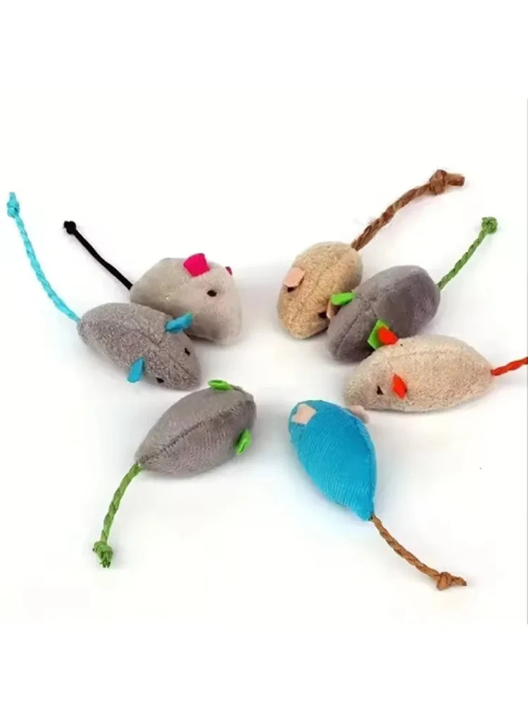 Hot  Interactive Plush Rat And Cat Toys With Durable Linen Perfect For Pet Safe For Indoor Play Pet toys
