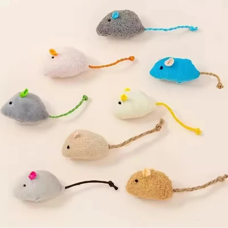 Hot  Interactive Plush Rat And Cat Toys With Durable Linen Perfect For Pet Safe For Indoor Play Pet toys