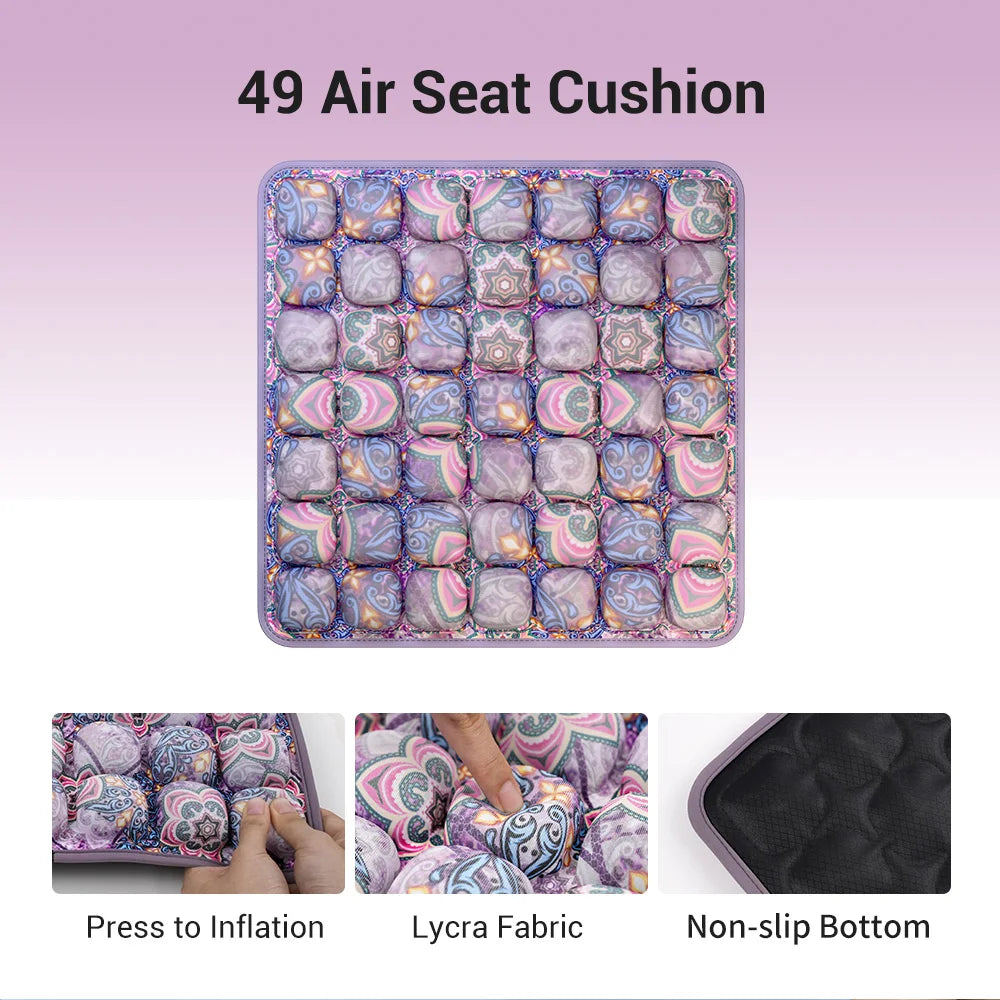 49-Cell Air Seat Cushion – Breathable Knitted Ergonomic Cushion for Office, Home & Outdoor Use