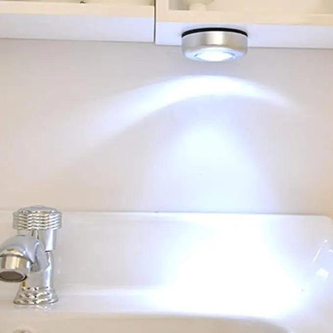Mini LED Push Night Light — Self-Adhesive, Battery-Powered, No Wiring | 1, 4 or 10-Pack