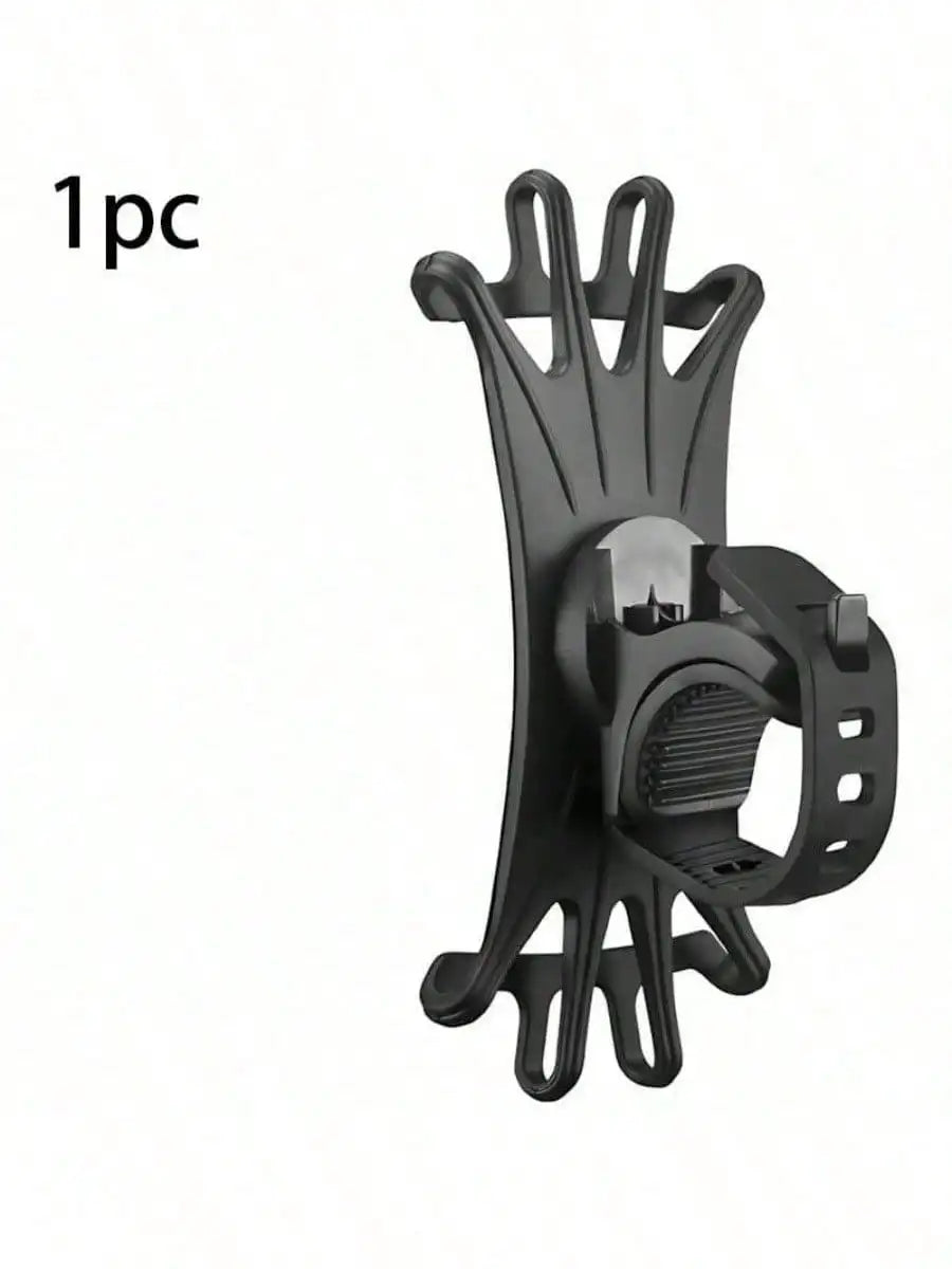 1pc 360° Rotation Silicone Bike Phone Mount, Universal Handlebar Phone Holder For Bicycles, Motorcycles & Shopping Carts