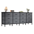 JHK 12-Drawer Fabric TV Stand — Fits Up to 80" TVs, 110 lb Top, Entertainment Center & Dresser