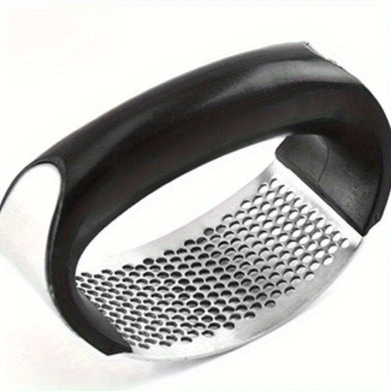 Stainless Steel Garlic Press Rocker - Easy-Squeeze Garlic Mincer & Kitchen Tool