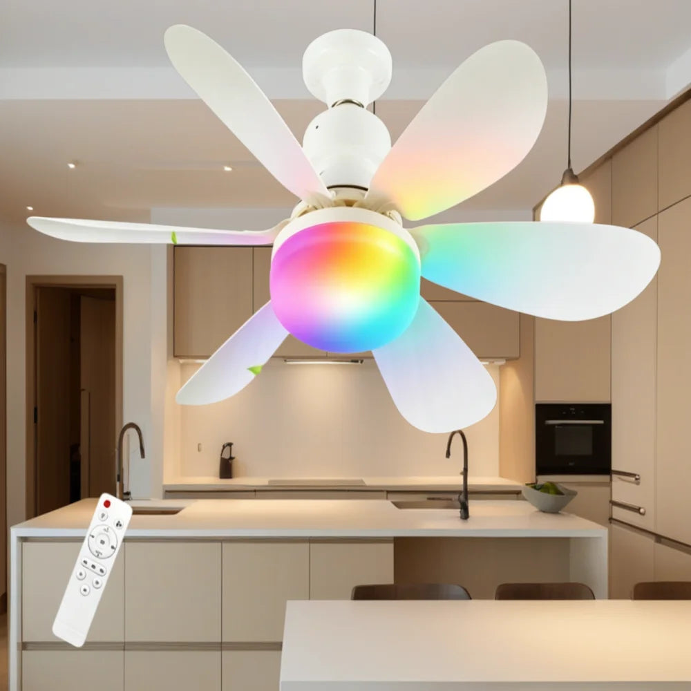 40W Ceiling Fan with Remote Control & Dimmable LED Light | Silent Modern Fan for Bedroom & Living Room