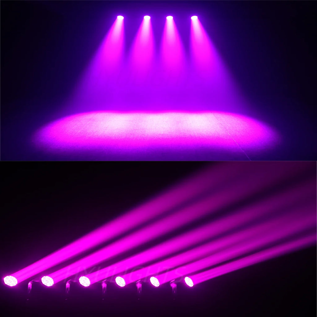 2PCS 7x40W Bee Eye Beam Wash Halo Effect Mini LED Moving Head RGBW 4in1DMX512 Control For DJ Disco Party Nightclub Wedding KTV