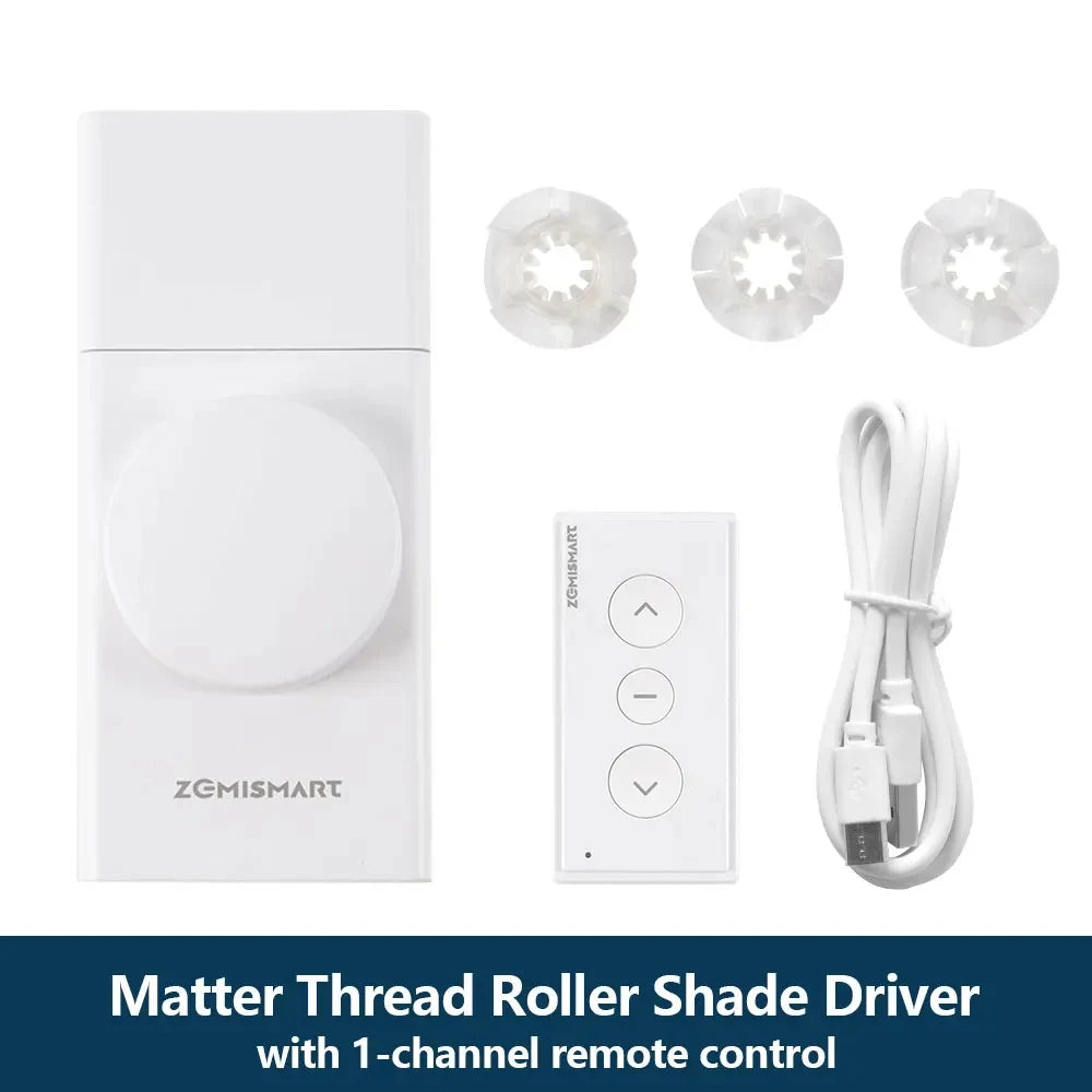 Zemismart Smart Roller Blind Driver | Matter Thread, Works with Alexa, HomeKit, Google Home & SmartThings