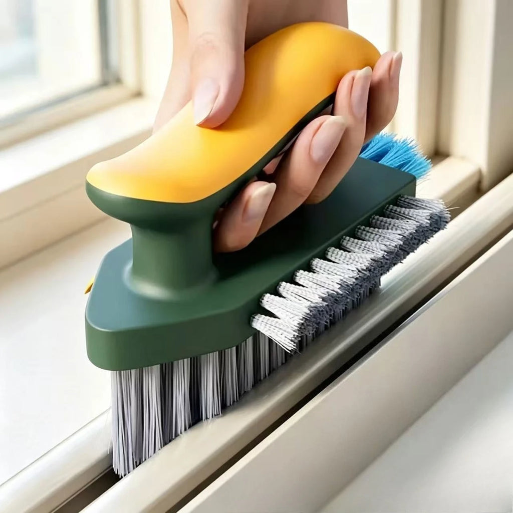 2-in-1 Handheld Cleaning Brush – Multi-Functional Crevice Cleaner for Windows, Kitchen Stoves, Doors, Laundry & Home Deep Cleaning