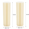 2PCS Honeycomb Cardboard Cylinder Pedestal Stands | 100cm Tall | 110lb Capacity