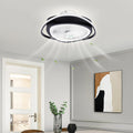 20" LED Ceiling Fan with Light — Remote Control, Dimmable, 3 Speeds, Invisible Blade, Low Profile