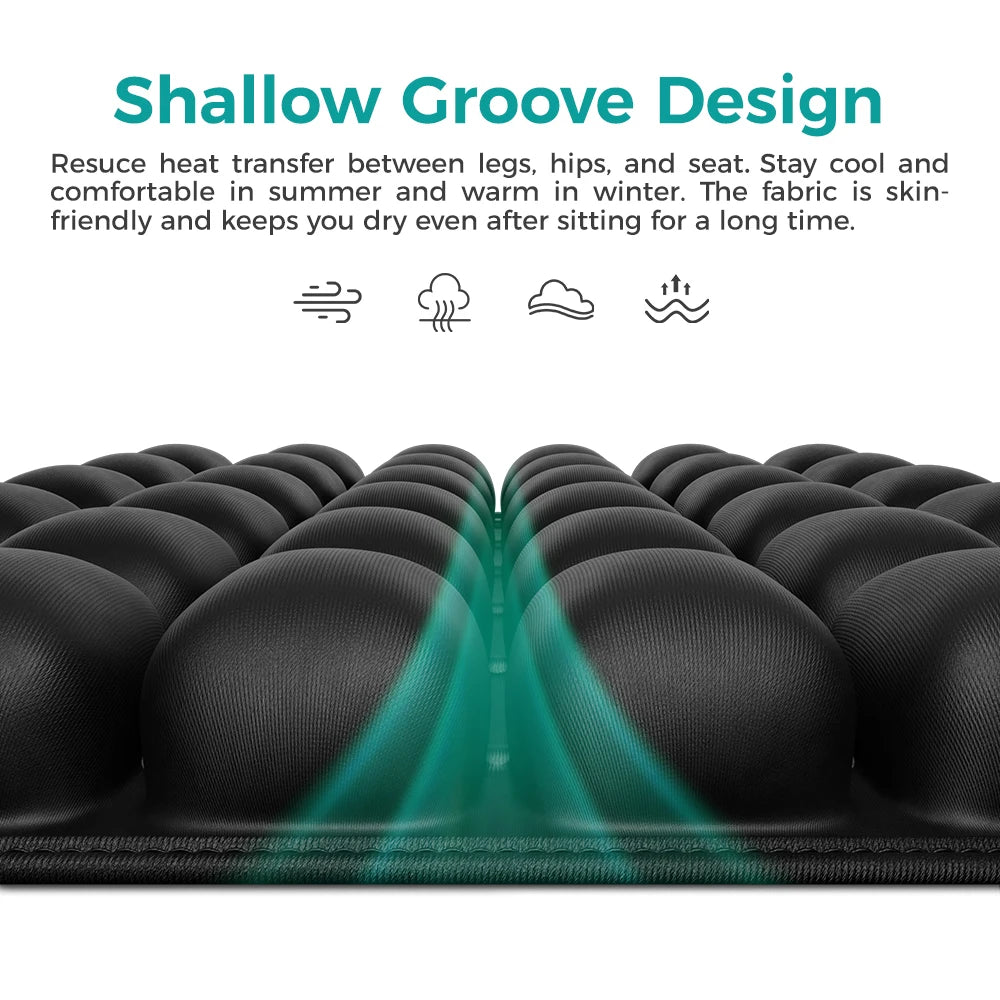 49-Cell Air Seat Cushion – Breathable Knitted Ergonomic Cushion for Office, Home & Outdoor Use